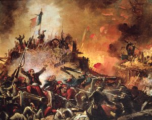 Capture of the Malakoff Tower in 1855 by French School